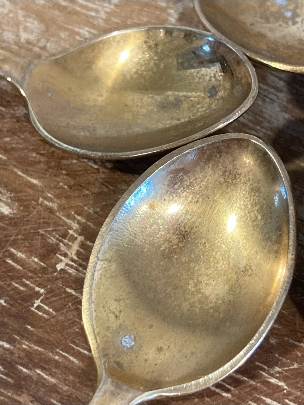 5 Vintage Gold Plated Souvenir Demitasse Spoons Denmark Soldiers
